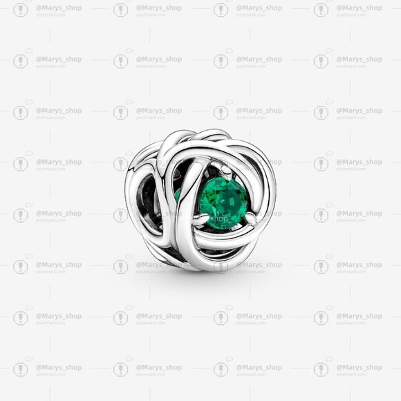 Pandora May Green Eternity Circle Charm - Picture 1 of 5